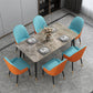 Rectangle Contemporary Style Dining Room Set Sintered Stone Dining Furniture Set with 4 Legs Table Clearhalo 'Dining Room Sets' 'Dining Tables & Seating' 'dining_room_set' 'furn' 'furn_dining_room_set' 'Furniture' 'furniture_dining_room_set' 'Kitchen & Dining Furniture' 'kitchen&dining_furn' 'kitchen' 3491319