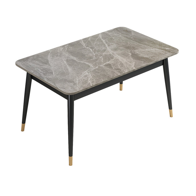 Rectangle Contemporary Style Dining Room Set Sintered Stone Dining Furniture Set with 4 Legs Table Clearhalo 'Dining Room Sets' 'Dining Tables & Seating' 'dining_room_set' 'furn' 'furn_dining_room_set' 'Furniture' 'furniture_dining_room_set' 'Kitchen & Dining Furniture' 'kitchen&dining_furn' 'kitchen' 3491323