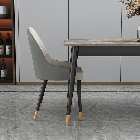 Rectangle Contemporary Style Dining Room Set Sintered Stone Dining Furniture Set with 4 Legs Table Clearhalo 'Dining Room Sets' 'Dining Tables & Seating' 'dining_room_set' 'furn' 'furn_dining_room_set' 'Furniture' 'furniture_dining_room_set' 'Kitchen & Dining Furniture' 'kitchen&dining_furn' 'kitchen' 3491324