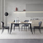 Contemporary Style Sintered Stone Dining Table with Grey Fixed Table and 4 Legs Base Clearhalo 'Dining Room Sets' 'Dining Tables & Seating' 'dining_room_set' 'furn' 'furn_dining_room_set' 'Furniture' 'furniture_dining_room_set' 'Kitchen & Dining Furniture' 'kitchen&dining_furn' 'kitchen' 3491428