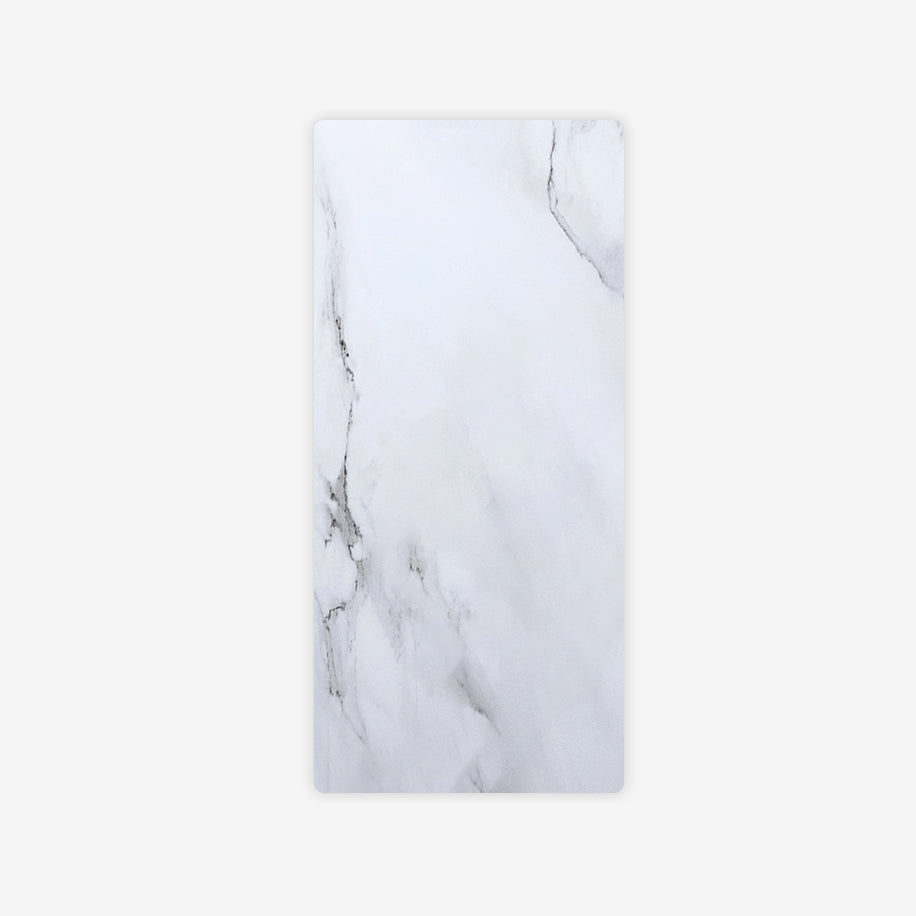 Contemporary Style Sintered Stone Dining Table with White Fixed Table and Gold Trestle Base Clearhalo 'Dining Room Sets' 'Dining Tables & Seating' 'dining_room_set' 'furn' 'furn_dining_room_set' 'Furniture' 'furniture_dining_room_set' 'Kitchen & Dining Furniture' 'kitchen&dining_furn' 'kitchen' 3491448