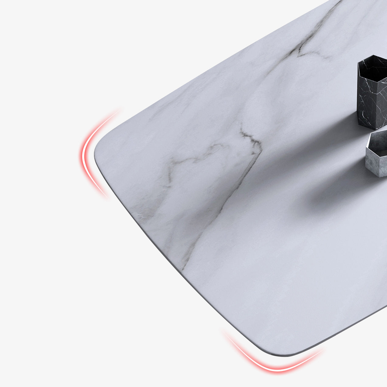 Contemporary Style Sintered Stone Dining Table with White Fixed Table and Gold Trestle Base Clearhalo 'Dining Room Sets' 'Dining Tables & Seating' 'dining_room_set' 'furn' 'furn_dining_room_set' 'Furniture' 'furniture_dining_room_set' 'Kitchen & Dining Furniture' 'kitchen&dining_furn' 'kitchen' 3491449