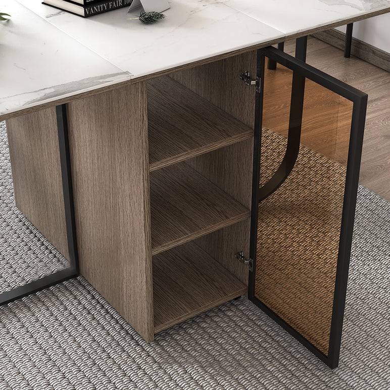 Modern Style Traditional Height Dining Set with Drop Leaf Table and Trestle Base Clearhalo 'Dining Room Sets' 'Dining Tables & Seating' 'dining_room_set' 'Furniture' 'furniture_dining_room_set' 'Kitchen & Dining Furniture' 'kitchen&dining_furn' 'kitchen' 3491519