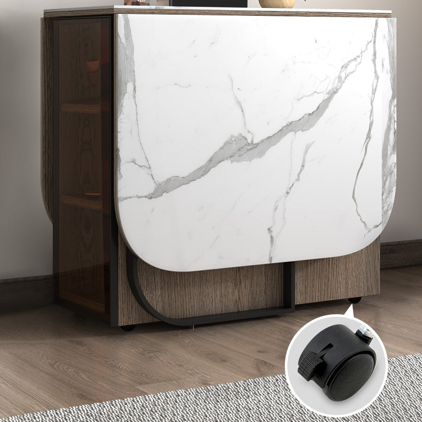 Modern Style Traditional Height Dining Set with Drop Leaf Table and Trestle Base Clearhalo 'Dining Room Sets' 'Dining Tables & Seating' 'dining_room_set' 'Furniture' 'furniture_dining_room_set' 'Kitchen & Dining Furniture' 'kitchen&dining_furn' 'kitchen' 3491520