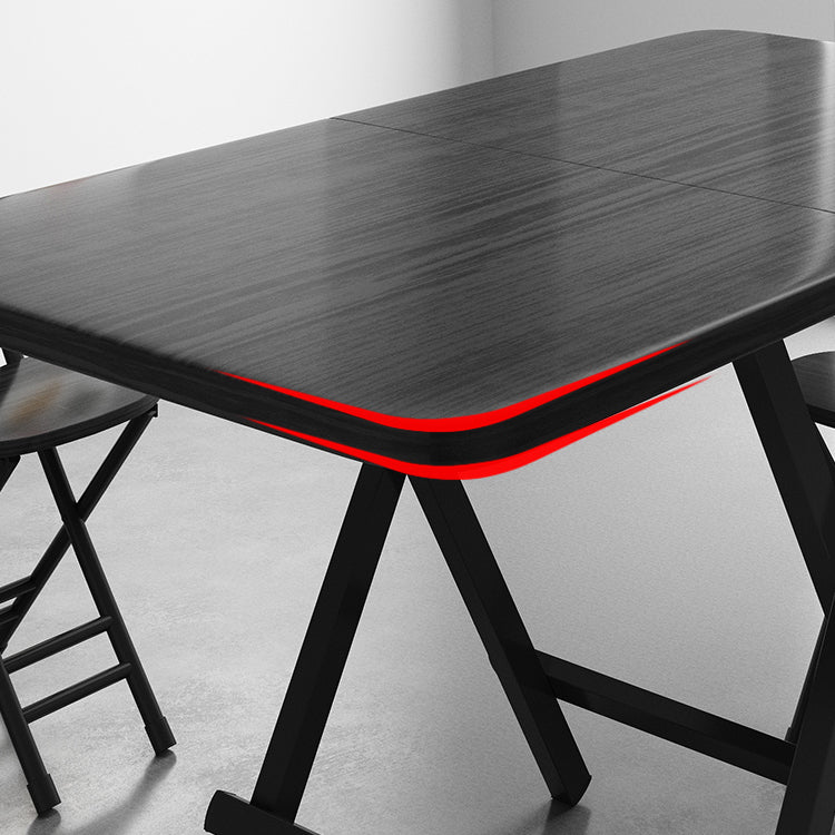 Modern Style Traditional Height Dining Set with Folding Table and Chairs Clearhalo 'Dining Room Sets' 'Dining Tables & Seating' 'dining_room_set' 'furn' 'furn_dining_room_set' 'Furniture' 'furniture_dining_room_set' 'Kitchen & Dining Furniture' 'kitchen&dining_furn' 'kitchen' 3491535