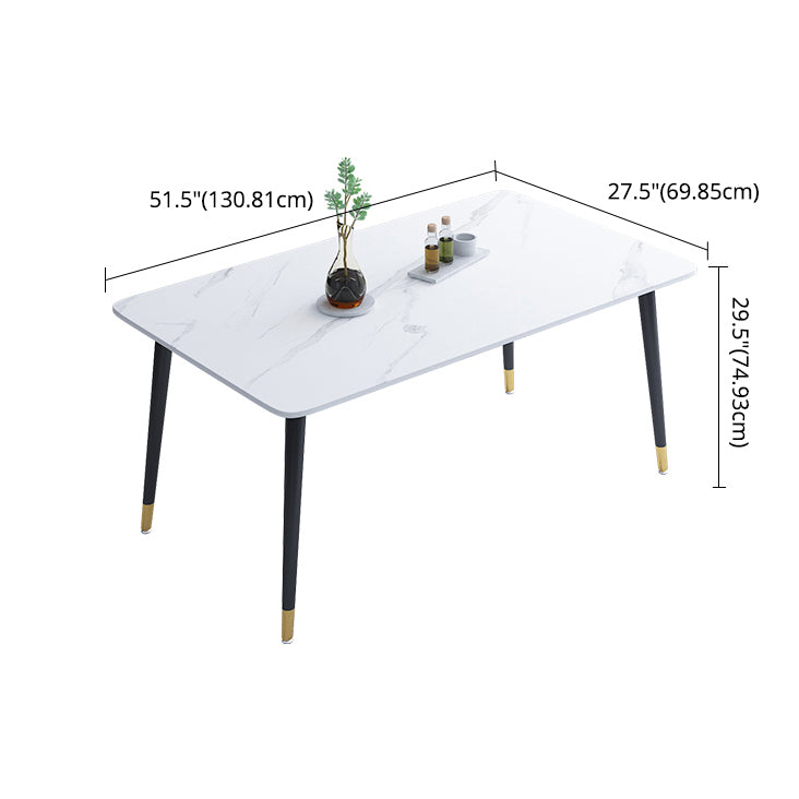 Minimalist Style Dining Set with Rectangle Shape Table and Upholstered Chairs Clearhalo 'Dining Room Sets' 'Dining Tables & Seating' 'dining_room_set' 'furn' 'furn_dining_room_set' 'Furniture' 'furniture_dining_room_set' 'Kitchen & Dining Furniture' 'kitchen&dining_furn' 'kitchen' 3491592