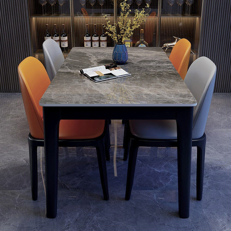 Dining Table Sets Contemporary with Sintered Stone Table and Cushion Chairs 5 Piece Set Clearhalo 'Dining Room Sets' 'Dining Tables & Seating' 'dining_room_set' 'furn' 'furn_dining_room_set' 'Furniture' 'furniture_dining_room_set' 'Kitchen & Dining Furniture' 'kitchen&dining_furn' 'kitchen' 3491612