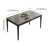 Dining Table Sets Contemporary with Sintered Stone Table and Cushion Chairs Clearhalo 'Dining Room Sets' 'Dining Tables & Seating' 'dining_room_set' 'furn' 'furn_dining_room_set' 'Furniture' 'furniture_dining_room_set' 'Kitchen & Dining Furniture' 'kitchen&dining_furn' 'kitchen' 3491620