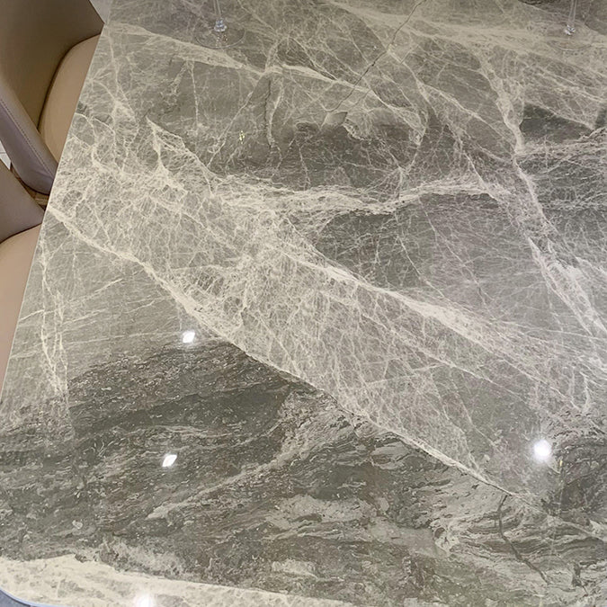 Minimalist Style Table Set with Sintered Stone Table and Upholstered Chairs Clearhalo 'Dining Room Sets' 'Dining Tables & Seating' 'dining_room_set' 'furn' 'furn_dining_room_set' 'Furniture' 'furniture_dining_room_set' 'Kitchen & Dining Furniture' 'kitchen&dining_furn' 'kitchen' 3491637