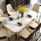 Contemporary Dining Table Sets with Sintered Stone Table and Cushion Chairs Clearhalo 'Dining Room Sets' 'Dining Tables & Seating' 'dining_room_set' 'furn' 'furn_dining_room_set' 'Furniture' 'furniture_dining_room_set' 'Kitchen & Dining Furniture' 'kitchen&dining_furn' 'kitchen' 3491650