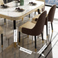 Contemporary Dining Table Sets with Sintered Stone Table and Cushion Chairs Clearhalo 'Dining Room Sets' 'Dining Tables & Seating' 'dining_room_set' 'furn' 'furn_dining_room_set' 'Furniture' 'furniture_dining_room_set' 'Kitchen & Dining Furniture' 'kitchen&dining_furn' 'kitchen' 3491659