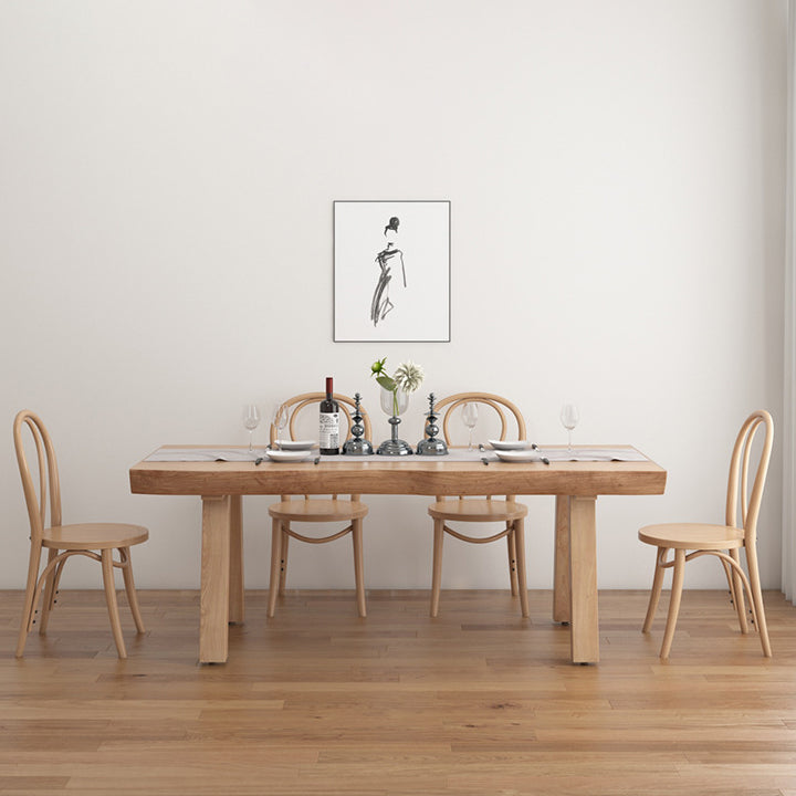 Modern Wooden Table Set of 5 with Rectangle Table Dining Set with Solna Chairs 5 Piece Set Clearhalo 'Dining Room Sets' 'Dining Tables & Seating' 'dining_room_set' 'furn' 'furn_dining_room_set' 'Furniture' 'furniture_dining_room_set' 'Kitchen & Dining Furniture' 'kitchen&dining_furn' 'kitchen' 3491715