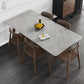 Contemporary Sintered Stone Top Standard Dining Set Rectangle Gray Dining Set for Kitchen Clearhalo 'Dining Room Sets' 'Dining Tables & Seating' 'dining_room_set' 'furn' 'furn_dining_room_set' 'Furniture' 'furniture_dining_room_set' 'Kitchen & Dining Furniture' 'kitchen&dining_furn' 'kitchen' 3491803
