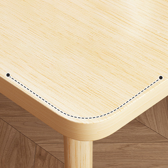 Modern Solid Wood Rectangle Shape Dining Set Khaki Standard Dining Set for Kitchen Clearhalo 'Dining Room Sets' 'Dining Tables & Seating' 'dining_room_set' 'furn' 'furn_dining_room_set' 'Furniture' 'furniture_dining_room_set' 'Kitchen & Dining Furniture' 'kitchen&dining_furn' 'kitchen' 3491806