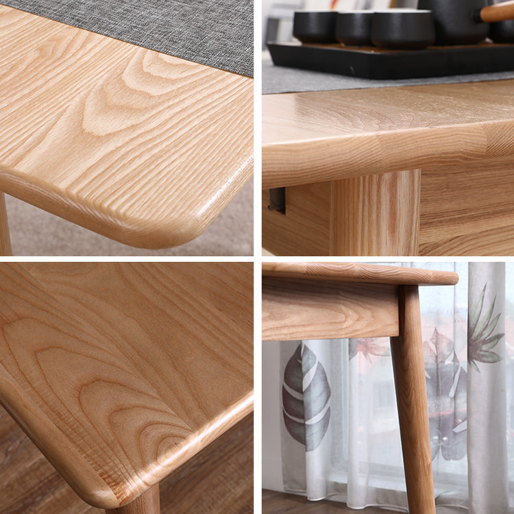 Minimalist Style Solid Wood Dining Table Set of Rectangle Shape Formal Dinette Set Clearhalo 'Dining Room Sets' 'Dining Tables & Seating' 'dining_room_set' 'furn' 'furn_dining_room_set' 'Furniture' 'furniture_dining_room_set' 'Kitchen & Dining Furniture' 'kitchen&dining_furn' 'kitchen' 3491849