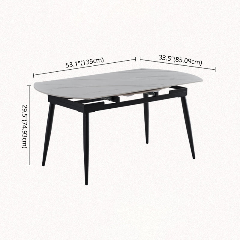 Modern Kitchen Sintered Stone Furniture of Standard Height Space-Saving Dining Room Table Set Clearhalo 'Dining Room Sets' 'Dining Tables & Seating' 'dining_room_set' 'furn' 'furn_dining_room_set' 'Furniture' 'furniture_dining_room_set' 'Kitchen & Dining Furniture' 'kitchen&dining_furn' 'kitchen' 3491877