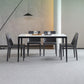 Standard Height Sintered Stone Top Dining Set with 4 Black Metallic Legs for Dining Furniture Clearhalo 'Dining Room Sets' 'Dining Tables & Seating' 'dining_room_set' 'furn' 'furn_dining_room_set' 'Furniture' 'furniture_dining_room_set' 'Kitchen & Dining Furniture' 'kitchen&dining_furn' 'kitchen' 3491881
