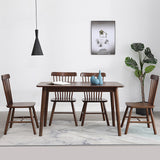 Contemporary Solid Wood Rectangle Shape Dining Furniture 4 Wood Legs Formal for Dining Furniture Clearhalo 'Dining Room Sets' 'Dining Tables & Seating' 'dining_room_set' 'furn' 'furn_dining_room_set' 'Furniture' 'furniture_dining_room_set' 'Kitchen & Dining Furniture' 'kitchen&dining_furn' 'kitchen' 3491898