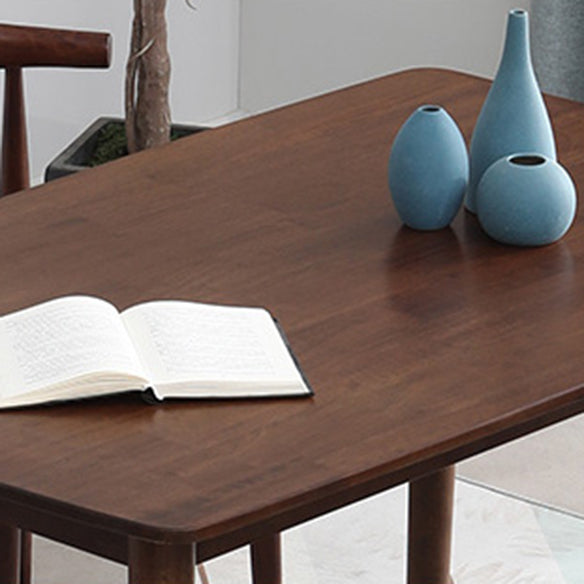 Contemporary Solid Wood Rectangle Shape Dining Furniture 4 Wood Legs Formal for Dining Furniture Clearhalo 'Dining Room Sets' 'Dining Tables & Seating' 'dining_room_set' 'furn' 'furn_dining_room_set' 'Furniture' 'furniture_dining_room_set' 'Kitchen & Dining Furniture' 'kitchen&dining_furn' 'kitchen' 3491900