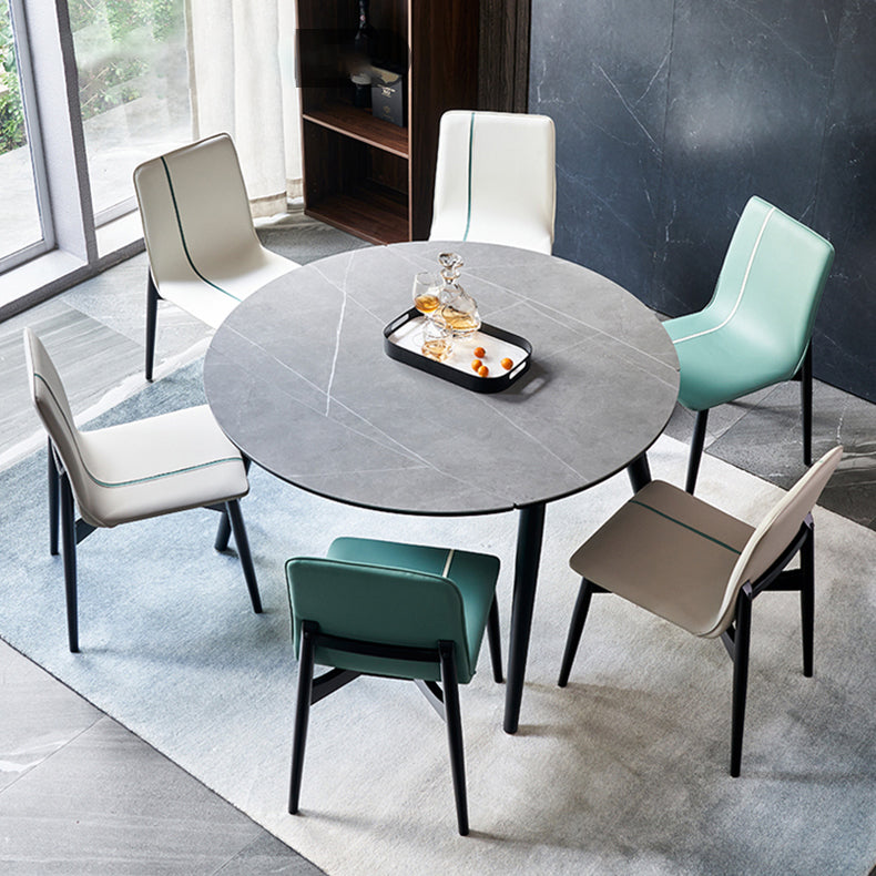 Minimalist Style Sintered Stone Dining Table Set of Collapsible Dinette Set Clearhalo 'Dining Room Sets' 'Dining Tables & Seating' 'dining_room_set' 'furn' 'furn_dining_room_set' 'Furniture' 'furniture_dining_room_set' 'Kitchen & Dining Furniture' 'kitchen&dining_furn' 'kitchen' 3491912
