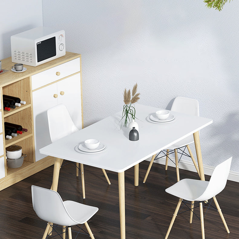 Traditional Wooden Top Dining Set with 4 Light Brown Wood Legs for Dining Furniture Clearhalo 'Dining Room Sets' 'Dining Tables & Seating' 'dining_room_set' 'Furniture' 'furniture_dining_room_set' 'Kitchen & Dining Furniture' 'kitchen&dining_furn' 'kitchen' 3491937