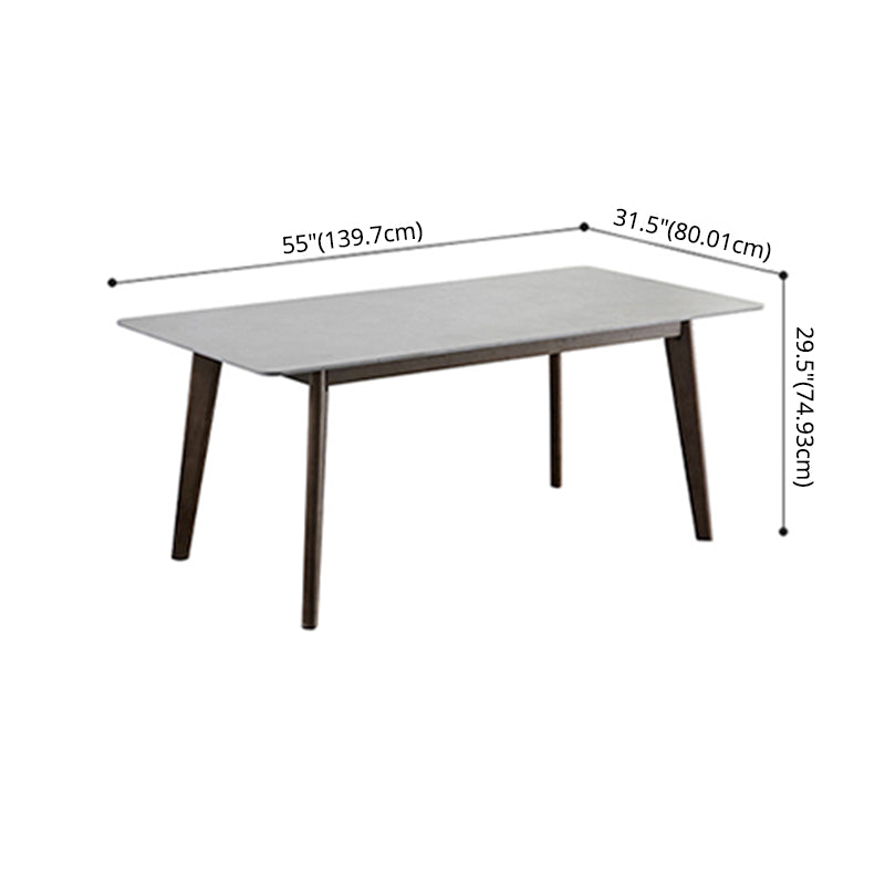 Standard Sintered Stone Dining Room Set with 4 Black Metallic Legs for Kitchen Furniture Clearhalo 'Dining Room Sets' 'Dining Tables & Seating' 'dining_room_set' 'furn' 'furn_dining_room_set' 'Furniture' 'furniture_dining_room_set' 'Kitchen & Dining Furniture' 'kitchen&dining_furn' 'kitchen' 3491959