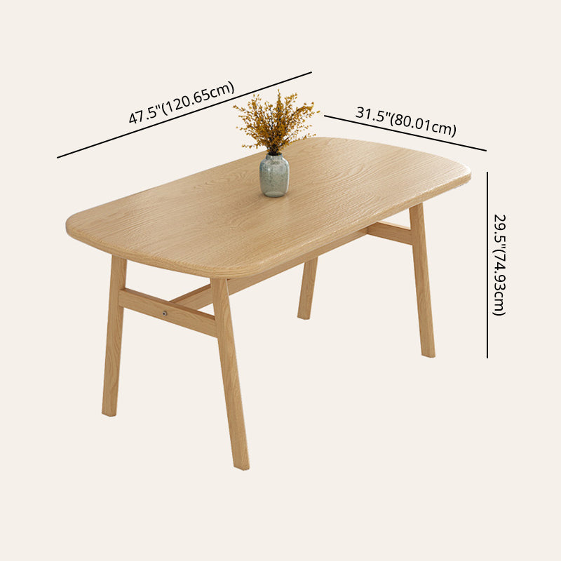Minimalist Traditional Height Wood Dining Table Rectangle Dining Room Set For Home Clearhalo 'Dining Room Sets' 'Dining Tables & Seating' 'dining_room_set' 'furn' 'furn_dining_room_set' 'Furniture' 'furniture_dining_room_set' 'Kitchen & Dining Furniture' 'kitchen&dining_furn' 'kitchen' 3491985