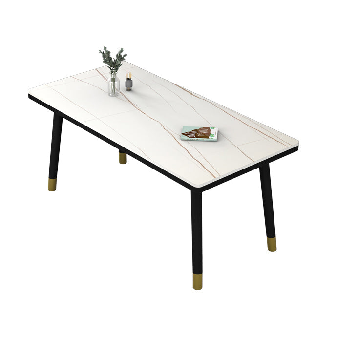 Dining Room Set Nordic Sintered Stone Rectangular Dining Table with Trestle Base Clearhalo 'Dining Room Sets' 'Dining Tables & Seating' 'dining_room_set' 'furn' 'furn_dining_room_set' 'Furniture' 'furniture_dining_room_set' 'Kitchen & Dining Furniture' 'kitchen&dining_furn' 'kitchen' 3492011