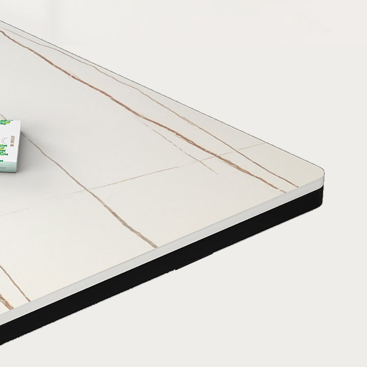 Dining Room Set Nordic Sintered Stone Rectangular Dining Table with Trestle Base Clearhalo 'Dining Room Sets' 'Dining Tables & Seating' 'dining_room_set' 'furn' 'furn_dining_room_set' 'Furniture' 'furniture_dining_room_set' 'Kitchen & Dining Furniture' 'kitchen&dining_furn' 'kitchen' 3492012