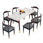 Rectangular Scandinavian Sintered Stone Dining Room Set Dining Furniture with 4 Legs Base Clearhalo 'Dining Room Sets' 'Dining Tables & Seating' 'dining_room_set' 'furn' 'furn_dining_room_set' 'Furniture' 'furniture_dining_room_set' 'Kitchen & Dining Furniture' 'kitchen&dining_furn' 'kitchen' 3492029
