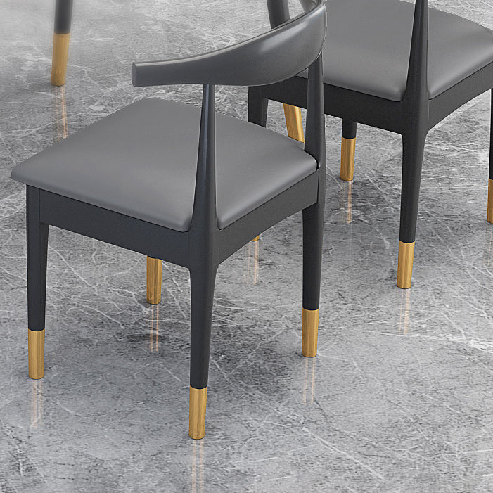 Rectangular Scandinavian Sintered Stone Dining Room Set Dining Furniture with 4 Legs Base Clearhalo 'Dining Room Sets' 'Dining Tables & Seating' 'dining_room_set' 'furn' 'furn_dining_room_set' 'Furniture' 'furniture_dining_room_set' 'Kitchen & Dining Furniture' 'kitchen&dining_furn' 'kitchen' 3492032