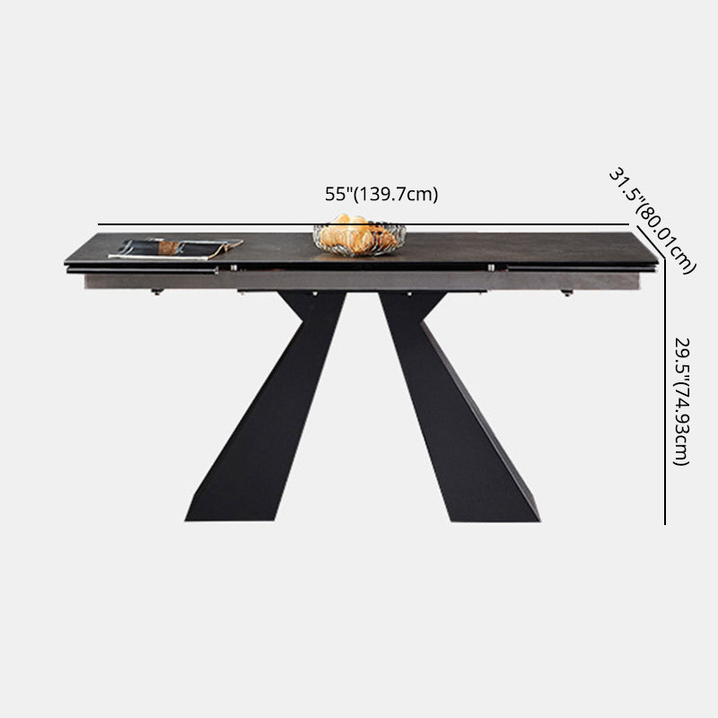 Modern Rattan Standard Dining Set with Rectangle Table and Solid Back Chairs Dining Set Clearhalo 'Dining Room Sets' 'Dining Tables & Seating' 'dining_room_set' 'furn' 'furn_dining_room_set' 'Furniture' 'furniture_dining_room_set' 'Kitchen & Dining Furniture' 'kitchen&dining_furn' 'kitchen' 3492076