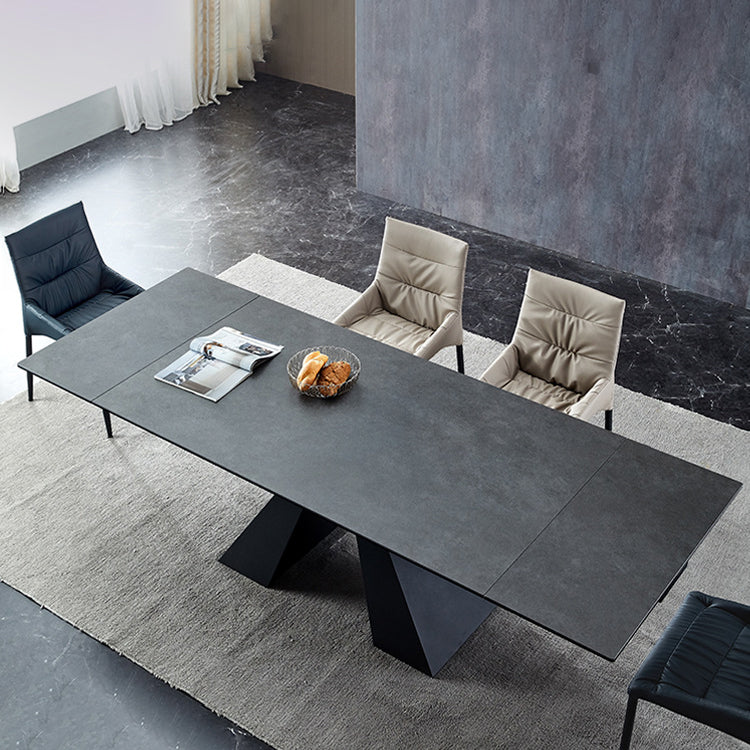 Modern Rattan Standard Dining Set with Rectangle Table and Solid Back Chairs Dining Set Clearhalo 'Dining Room Sets' 'Dining Tables & Seating' 'dining_room_set' 'furn' 'furn_dining_room_set' 'Furniture' 'furniture_dining_room_set' 'Kitchen & Dining Furniture' 'kitchen&dining_furn' 'kitchen' 3492079