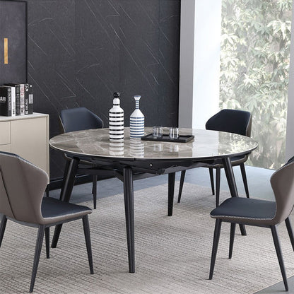 Modern Metal Dining Room Set Standard Height Black Legs Dining Set with Rectangle Table 5 Piece Set Clearhalo 'Dining Room Sets' 'Dining Tables & Seating' 'dining_room_set' 'furn' 'furn_dining_room_set' 'Furniture' 'furniture_dining_room_set' 'Kitchen & Dining Furniture' 'kitchen&dining_furn' 'kitchen' 3492112