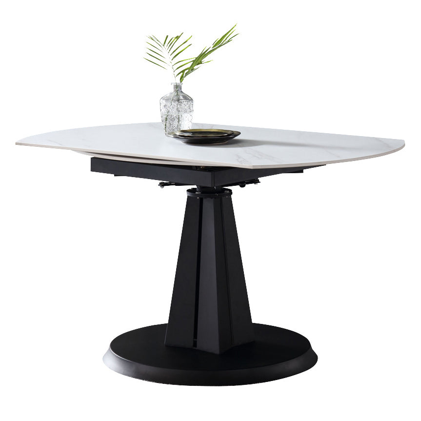 Metal Modern Dining Room Set with Round Table and Pedestal Base Dining Set with Wingback Chairs Clearhalo 'Dining Room Sets' 'Dining Tables & Seating' 'dining_room_set' 'furn' 'furn_dining_room_set' 'Furniture' 'furniture_dining_room_set' 'Kitchen & Dining Furniture' 'kitchen&dining_furn' 'kitchen' 3492132