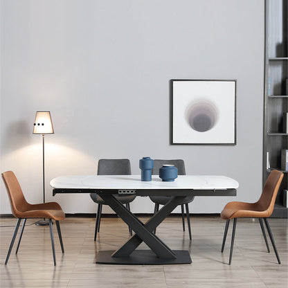 Extendable Modern Kitchen Sintered Stone Furniture Standard Height Dining Room Table Set 5 Piece Set Clearhalo 'Dining Room Sets' 'Dining Tables & Seating' 'dining_room_set' 'furn' 'furn_dining_room_set' 'Furniture' 'furniture_dining_room_set' 'Kitchen & Dining Furniture' 'kitchen&dining_furn' 'kitchen' 3492139