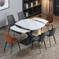 Extendable Modern Kitchen Sintered Stone Furniture Standard Height Dining Room Table Set 7 Piece Set Clearhalo 'Dining Room Sets' 'Dining Tables & Seating' 'dining_room_set' 'furn' 'furn_dining_room_set' 'Furniture' 'furniture_dining_room_set' 'Kitchen & Dining Furniture' 'kitchen&dining_furn' 'kitchen' 3492140