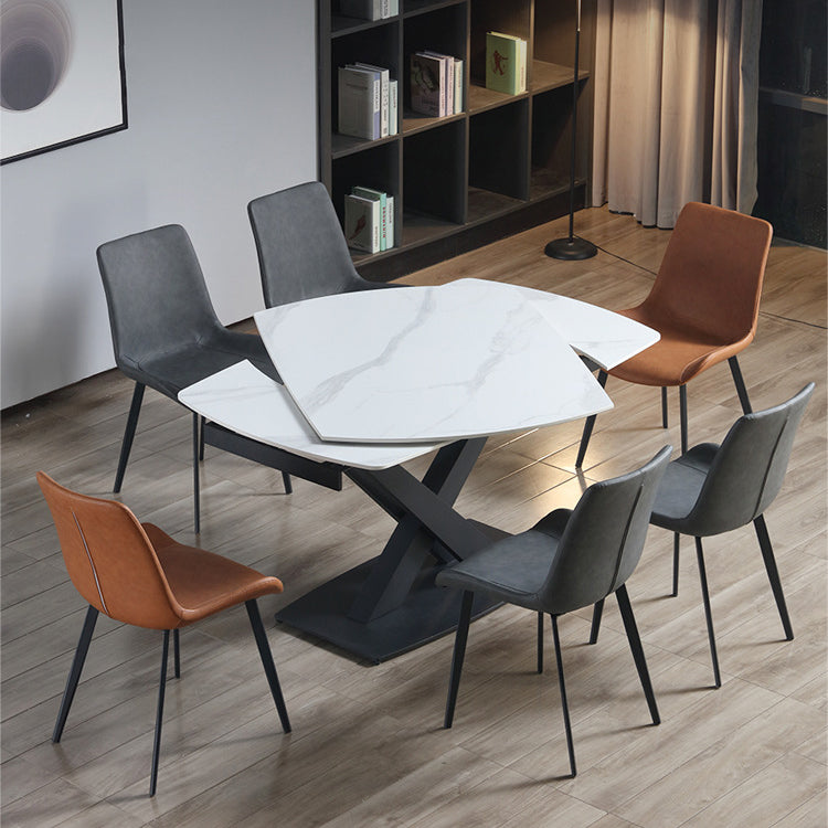 Extendable Modern Kitchen Sintered Stone Furniture Standard Height Dining Room Table Set Clearhalo 'Dining Room Sets' 'Dining Tables & Seating' 'dining_room_set' 'furn' 'furn_dining_room_set' 'Furniture' 'furniture_dining_room_set' 'Kitchen & Dining Furniture' 'kitchen&dining_furn' 'kitchen' 3492141