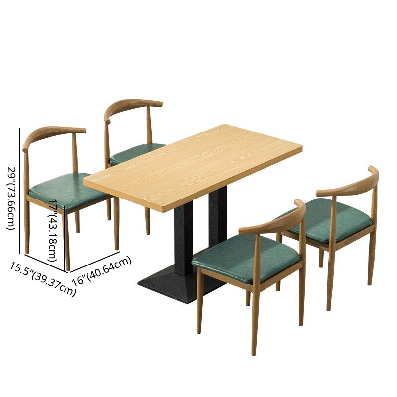 MDF 5 Pcs Modern Dining Room Set with Cow Horn Chairs Standard Height Dinette Set Clearhalo 'Dining Room Sets' 'Dining Tables & Seating' 'dining_room_set' 'furn' 'furn_dining_room_set' 'Furniture' 'furniture_dining_room_set' 'Kitchen & Dining Furniture' 'kitchen&dining_furn' 'kitchen' 3492207