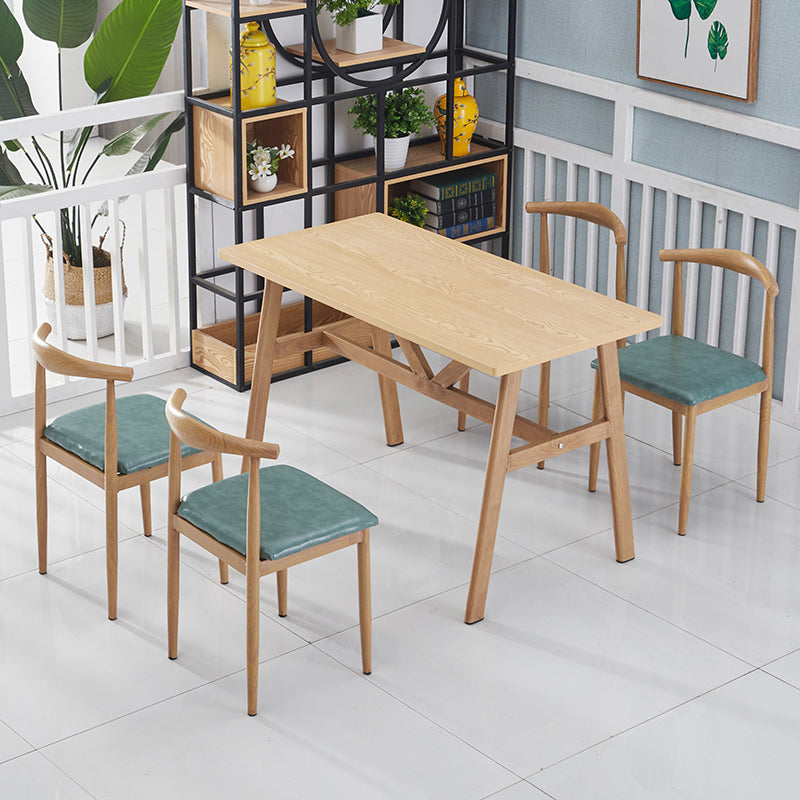 5 Pcs MDF Modern Dining Room Set with Rectangle Table and Pedestal Base Dining Set Blackish Green 5 Piece Set Clearhalo 'Dining Room Sets' 'Dining Tables & Seating' 'dining_room_set' 'furn' 'furn_dining_room_set' 'Furniture' 'furniture_dining_room_set' 'Kitchen & Dining Furniture' 'kitchen&dining_furn' 'kitchen' 3492215
