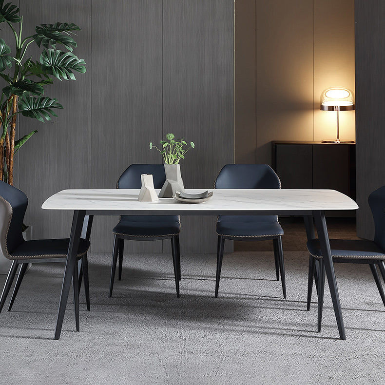 Modern Style Sintered Stone Dining Set with Rectangle Shape Dinette Set for Home Use Clearhalo 'Dining Room Sets' 'Dining Tables & Seating' 'dining_room_set' 'furn' 'furn_dining_room_set' 'Furniture' 'furniture_dining_room_set' 'Kitchen & Dining Furniture' 'kitchen&dining_furn' 'kitchen' 3492231