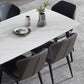 Modern Style Sintered Stone Dining Set with Rectangle Shape Dinette Set for Home Use Clearhalo 'Dining Room Sets' 'Dining Tables & Seating' 'dining_room_set' 'furn' 'furn_dining_room_set' 'Furniture' 'furniture_dining_room_set' 'Kitchen & Dining Furniture' 'kitchen&dining_furn' 'kitchen' 3492233