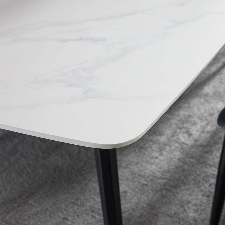 Modern Style Sintered Stone Dining Set with Rectangle Shape Dinette Set for Home Use Clearhalo 'Dining Room Sets' 'Dining Tables & Seating' 'dining_room_set' 'furn' 'furn_dining_room_set' 'Furniture' 'furniture_dining_room_set' 'Kitchen & Dining Furniture' 'kitchen&dining_furn' 'kitchen' 3492235