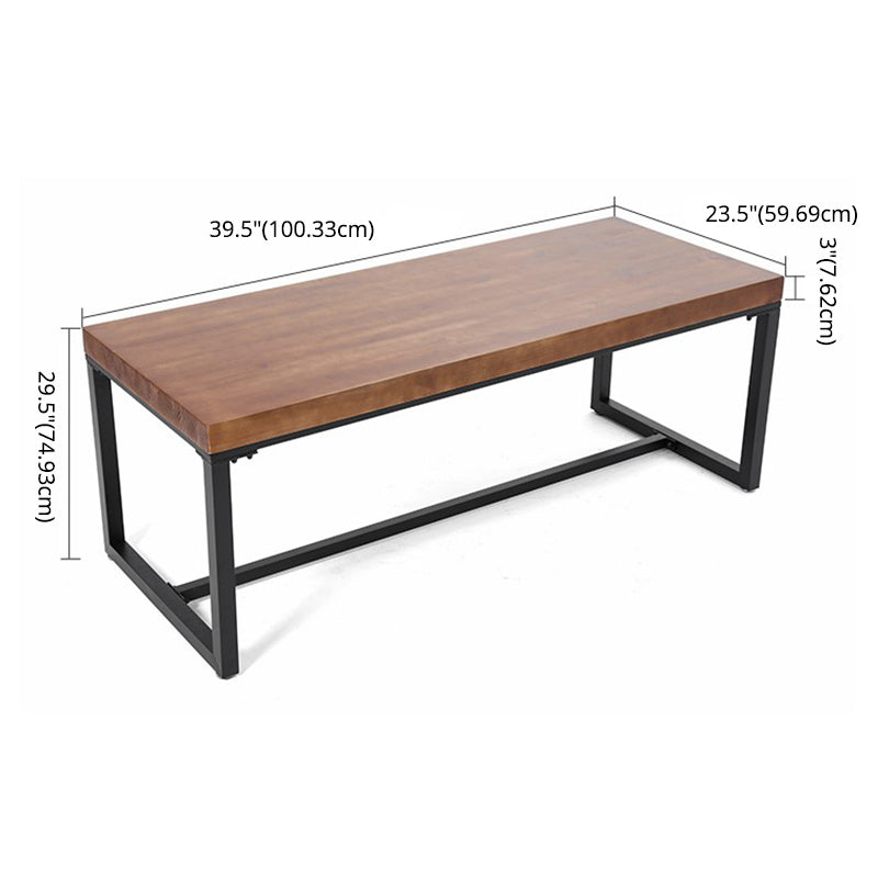 Industrial Style Solid Wood Top Dinette Set with Rectangle Shape Table Dining Room Set Clearhalo 'Dining Room Sets' 'Dining Tables & Seating' 'dining_room_set' 'furn' 'furn_dining_room_set' 'Furniture' 'furniture_dining_room_set' 'Kitchen & Dining Furniture' 'kitchen&dining_furn' 'kitchen' 3492252