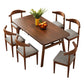 Modern Style Solid Wood Top Dining Furniture Set with Rectangle Shape Dining Table Furniture 55.1"L x 31.5"W x 29.5"H 7 Piece Set Clearhalo 'Dining Room Sets' 'Dining Tables & Seating' 'dining_room_set' 'furn' 'furn_dining_room_set' 'Furniture' 'furniture_dining_room_set' 'Kitchen & Dining Furniture' 'kitchen&dining_furn' 'kitchen' 3492264