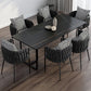 Modern Style Rectangle Shape Dinette Set Sintered Stone Top Dining Table Furniture for Dining Room Clearhalo 'Dining Room Sets' 'Dining Tables & Seating' 'dining_room_set' 'furn' 'furn_dining_room_set' 'Furniture' 'furniture_dining_room_set' 'Kitchen & Dining Furniture' 'kitchen&dining_furn' 'kitchen' 3492284