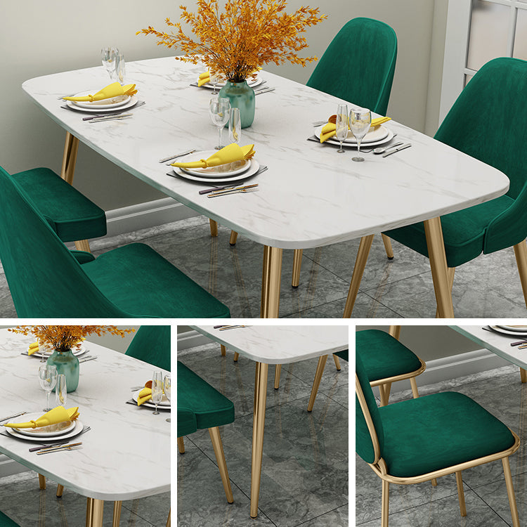 Scandinavian Sintered Stone Dining Table Sets with 4 Legs Base Dining Furniture for Home Use Clearhalo 'Dining Room Sets' 'Dining Tables & Seating' 'dining_room_set' 'furn' 'furn_dining_room_set' 'Furniture' 'furniture_dining_room_set' 'Kitchen & Dining Furniture' 'kitchen&dining_furn' 'kitchen' 3492290