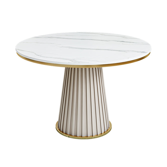 Scandinavian Fixed Dining Room Table Set with Pedestal Base Dining Table Furniture Clearhalo 'Dining Room Sets' 'Dining Tables & Seating' 'dining_room_set' 'furn' 'furn_dining_room_set' 'Furniture' 'furniture_dining_room_set' 'Kitchen & Dining Furniture' 'kitchen&dining_furn' 'kitchen' 3492316