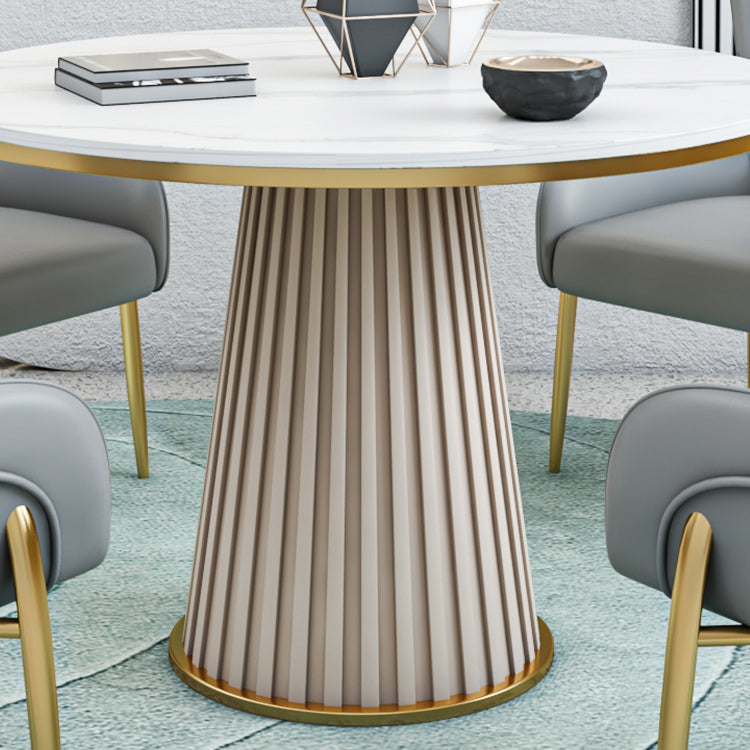 Scandinavian Fixed Dining Room Table Set with Pedestal Base Dining Table Furniture Clearhalo 'Dining Room Sets' 'Dining Tables & Seating' 'dining_room_set' 'furn' 'furn_dining_room_set' 'Furniture' 'furniture_dining_room_set' 'Kitchen & Dining Furniture' 'kitchen&dining_furn' 'kitchen' 3492318