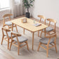 Contemporary Solid Wood Top Dining Set with 4 Legs Fixed Table Dinette Set for Restaurant Ladder Back 7 Piece Set Clearhalo 'Dining Room Sets' 'Dining Tables & Seating' 'dining_room_set' 'furn' 'furn_dining_room_set' 'Furniture' 'furniture_dining_room_set' 'Kitchen & Dining Furniture' 'kitchen&dining_furn' 'kitchen' 3492327